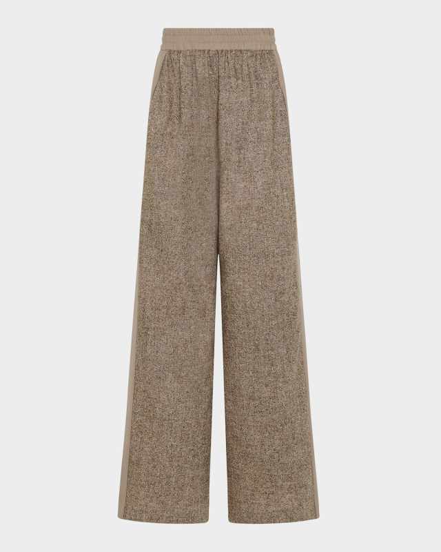 Tweed Wide-Leg Trousers